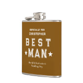 Trauzeugen Dankeschön Geschenk Braun Flachmann (Links)