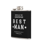 Trauzeugen Dankeschön Geschenk Schwarz Flachmann (Links)