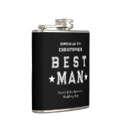 Trauzeugen Dankeschön Geschenk Schwarz Flachmann (Rechts)