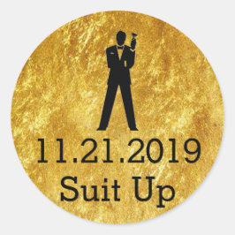 Trauzeugen Einladung Gold Siegel Runder Aufkleber