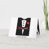 Trauzeugen Einladung mit Three Tuxedos (Rückseite)