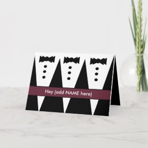 Trauzeugen Einladung mit Three Tuxedos