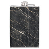 Trauzeugen Elegant: Goldener Marmor Flachmann (Rückseite)