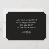 Trauzeugen Funny Checklist Einladung (Rückseite)