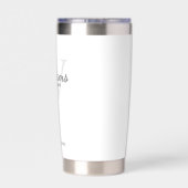 Trauzeugen für personalisierte Skriptmonogramm und Thermobecher (Rückseite)