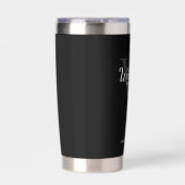 Trauzeugen für personalisierte Skriptmonogramm und Thermobecher (Vorderseite)