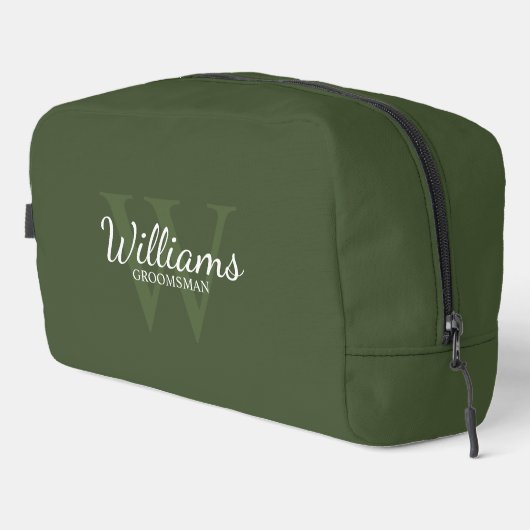 Trauzeugen für personalisierte Skriptmonogramm und Waschbeutel (Rechte Ecke)