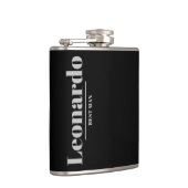 Trauzeugen geben einfachen, modernen Monogrammname Flachmann (Rechts)