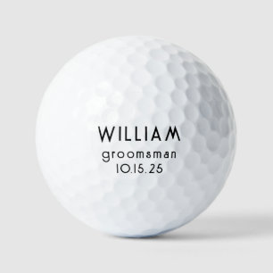 Trauzeugen-Geschenk mit Namen und Hochzeitsrolle Golfball