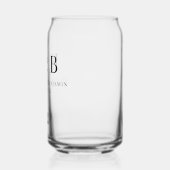 Trauzeugen-Geschenk Monogramm Hochzeit Minimalisti Dosenglas (Links)