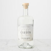 Trauzeugen Geschenke - Monogram-Gastgeschenke Hoch Alkoholflaschenetikett (Vorderseite)