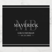 Trauzeugen Geschenke - Monogram-Gastgeschenke Hoch Bierflaschenetikett (Einzelnes Label)