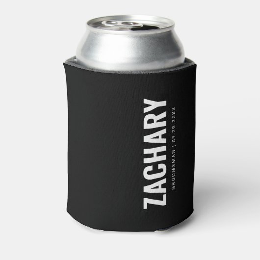 Trauzeugen gibt Masculine Wedding Party Trauzeuge Dosenkühler (Kanne Rückseite)