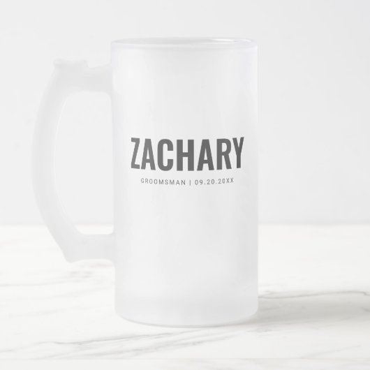 Trauzeugen gibt Masculine Wedding Party Trauzeuge Mattglas Bierglas (Links)