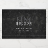 Trauzeugen gibt Monogram-Gastgeschenke Hochzeiten- Alkoholflaschenetikett (Einzelnes Label)