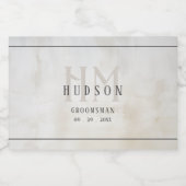 Trauzeugen gibt Monogram-Gastgeschenke Hochzeiten- Alkoholflaschenetikett (Einzelnes Label)