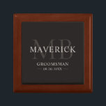 Trauzeugen gibt Monogram-Gastgeschenke Hochzeiten- Erinnerungskiste<br><div class="desc">Die Geschenkboxen aus braunem Trauzeuge aus Holz mit den Namen, Initialen, Titeln und Datteln der Trauzeugen in einer trendigen, minimalistischen Typografie. Fügen Sie einfach die Namen der Trauzeugen, deren Initialen, Titel und Datum in den Personalize-Bereich ein, um Ihre eigenen Gastgeschenke Hochzeiten zu erstellen. Obwohl hier als Trauzeuge Geschenkboxen, leicht anpassen...</div>