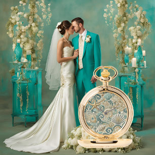 Trauzeugen Gift Gold Pocket Watch Pearl Coast Eleg Armbanduhr