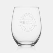 Trauzeugen halten Hochzeit Weinglas Ohne Stiel (Rückseite)