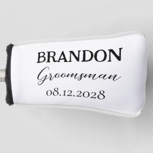 Trauzeugen Hochzeit Typografie Moderne Golf Headcover