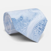 Trauzeugen klären Wasser-Blau gemarmorte Hochzeit Krawatte (Gerollt)