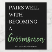 Trauzeugen kündigen Beer-Label an Weinetikett (Einzelnes Label)