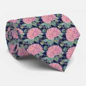 Trauzeugen mit rosa und navy-Blue-Hydrangea Krawatte (Gerollt)