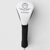 Trauzeugen-Monogramm-Initialen Name Mann der Verdi Golf Headcover (Vorderseite)