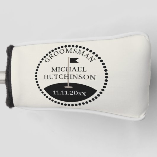 Trauzeugen Name Hochzeit Golf Headcover (Vorderseite)