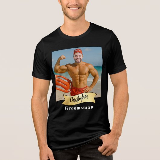 Trauzeugen-Serie: Der Trinksparer Tri-Blend Shirt (Vorderseite)