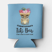 Trauzeugen Tiki Bar Mit Monogramm Bachelor Party Dosenkühler (Vorderseite)