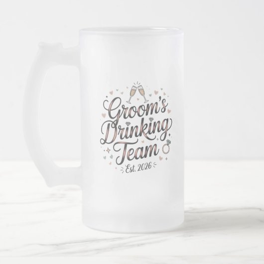 Trauzeugen-Trinkteam Mattglas Bierglas (Links)