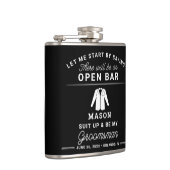 Trauzeugen Vorschlag Flask - Funny Anzug Up Flachmann (Rechts)