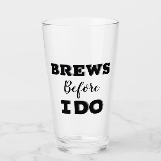 Trauzeugen Vorschlag Glas, Brew vor i do Glas (Vorderseite)