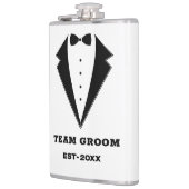 Trauzeugen Vorschlag Glas, Teamraum Personalisiert Flachmann (Links)