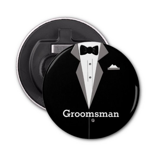 Trauzeugetuxedo-Kunst-Flaschen-Öffner Flaschenöffner (Vorderseite)