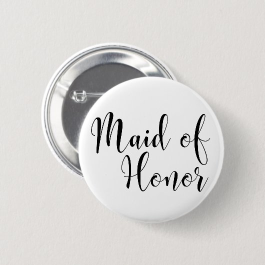 Trauzeugin 2 Schwarze Schrift Typografie (30) Button (Vorne & Hinten)