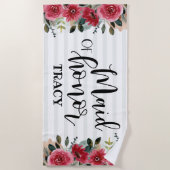 Trauzeugin Bachelorette Brautparty Geschenk Strandtuch (Vorderseite)