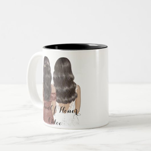 Trauzeugin benutzerdefinierte Tasse (Vorderseite Links)