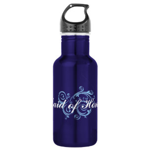 Trauzeugin, blaue Rolle Edelstahlflasche