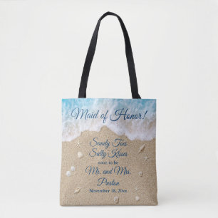 Trauzeugin Blue Beach Waves Sandy Toes Tasche