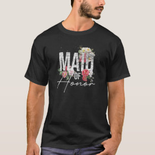 Trauzeugin Blume Brautparty Blumenbraun P T-Shirt