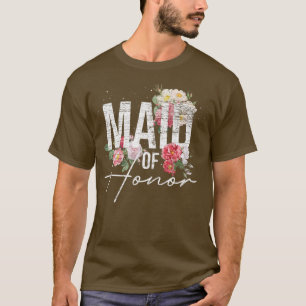 Trauzeugin Blume Brautparty Blumenbraun P T-Shirt