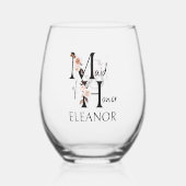 Trauzeugin Blumenbrief Brautparty Hochzeit Weinglas Ohne Stiel (Vorderseite)