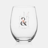 Trauzeugin Blumenbrief Brautparty Hochzeit Weinglas Ohne Stiel (Rückseite)