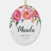 Trauzeugin Blumenzierkunst Keramik Ornament (Rechts)