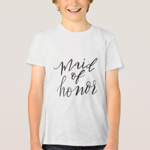 Trauzeugin Bride Bridal Wedding Groom Blk Lett Tri-Blend Shirt