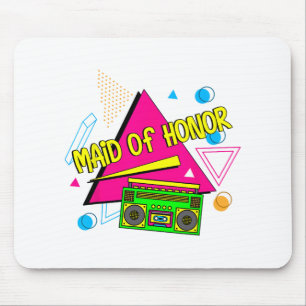 Trauzeugin Bridesmaid Bride Squad Retro Bac Mousepad