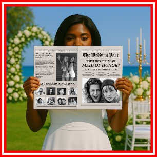Trauzeugin Bridesmaid Vorschlag Zeitung Einzigarti Karte