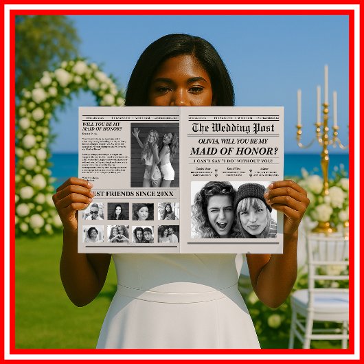 Trauzeugin Bridesmaid Vorschlag Zeitung Einzigarti Karte